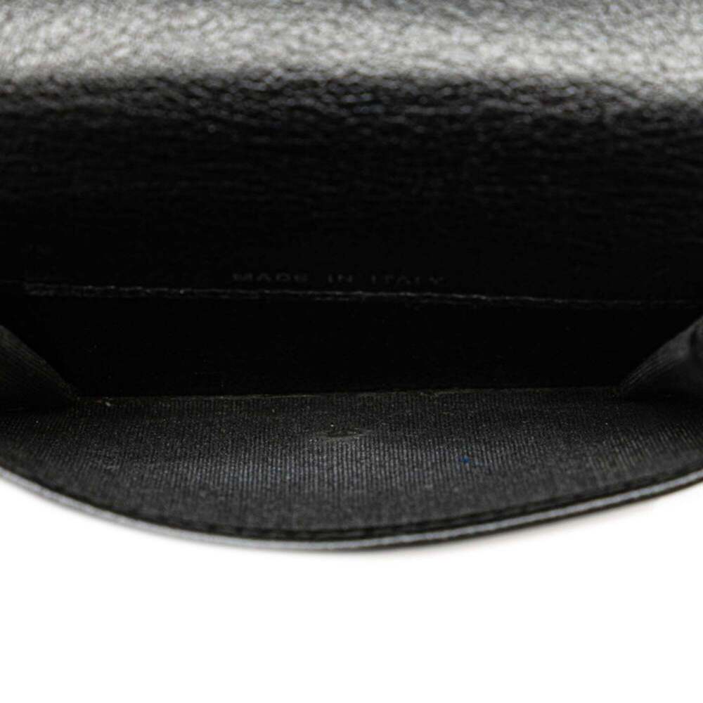 CHANEL Authentic Black Lambskin Leather Logo Wallet - Picture 6 of 10